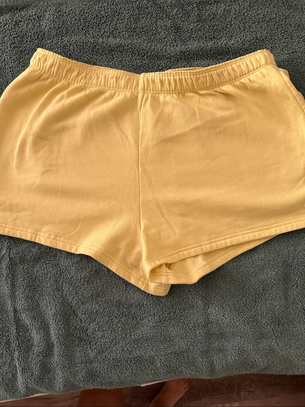 PINK Victoria's Secret Light Yellow Cotton Athletic Shorts